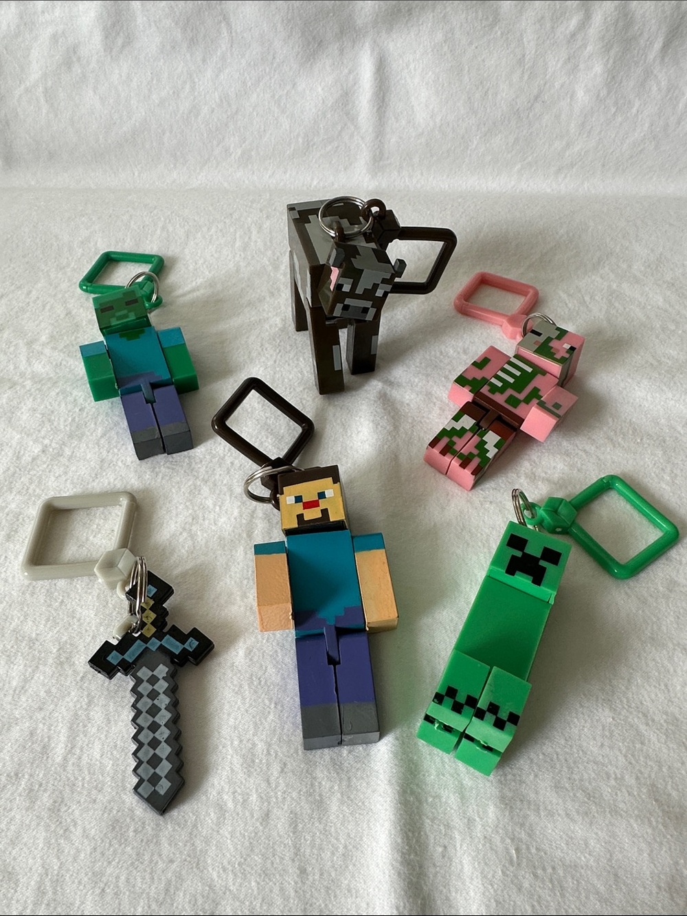 Bundle of 6 Minecraft Key Fobs